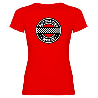 Camiseta MOTORACING WOMAN mujer roja by TZOR